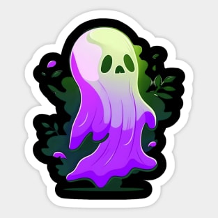 Chibi Halloween Ghost Sticker